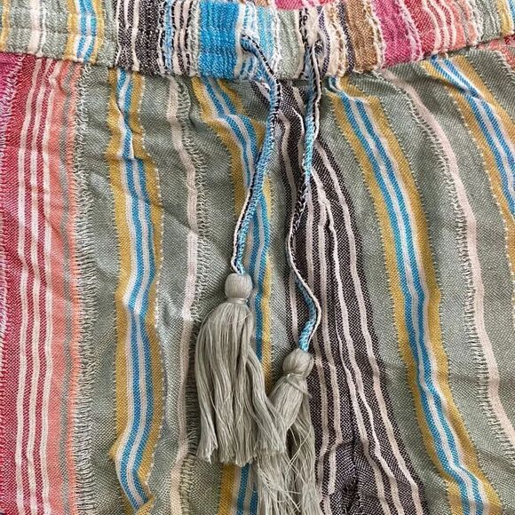 NWT Elan Small Short Shorts Bohemian Style Drawstring Tassles - Picture 2 of 5